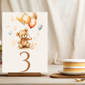 Niedlicher Bärenneutraler Tischnummer