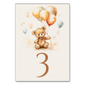 Niedlicher Bärenneutraler Tischnummer (Vorderseite)