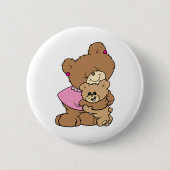 niedlicher Bärenschwanz Button (Vorderseite)