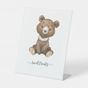 Niedlicher Bärenschwanz Sweet Baby ShowerTreten Ze Sockelschild
