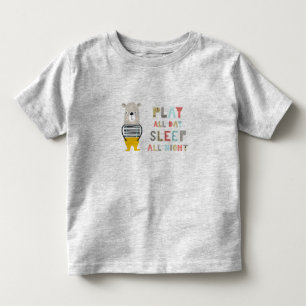 Niedlicher Bärenspiel den ganzen Tag Kleinkind T-shirt