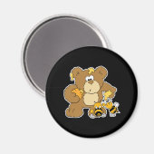 Niedlicher Bärenstealing Honig Magnet (Vorderseite/Rückseite)