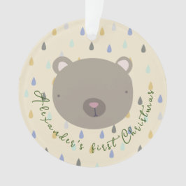 Niedlicher Bärenweihnachtsort Ornament