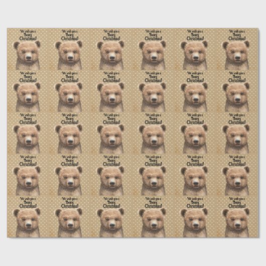 Niedlicher Bärenweihtag Geschenkpapier (Flach)