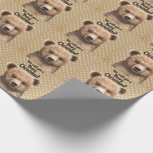 Niedlicher Bärenweihtag Geschenkpapier (Ecke)