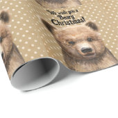 Niedlicher Bärenweihtag Geschenkpapier (Rolleneckpunkt)