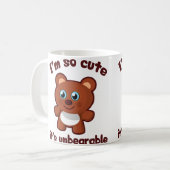 Niedlicher Bärn-Cartoon - ich bin, also niedlich, Kaffeetasse (Vorderseite Links)
