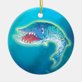 Niedlicher Barracuda Keramikornament (Vorne)