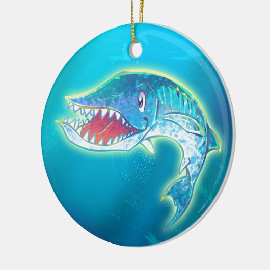 Niedlicher Barracuda Keramikornament (Links)