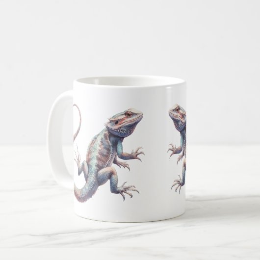 Niedlicher Bartdrache Kaffeetasse (Vorderseite Links)