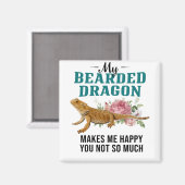 Niedlicher Bartdrache Magnet (Vorderseite/Rückseite)