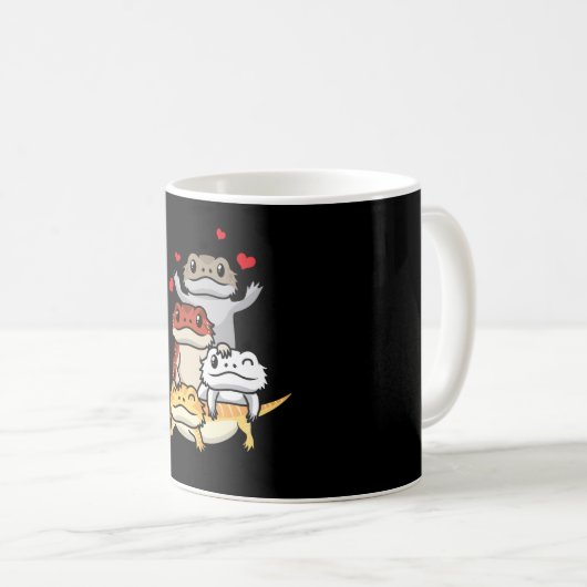 Niedlicher Bartdrache Pogona Kaffeetasse (VorderseiteRechts)
