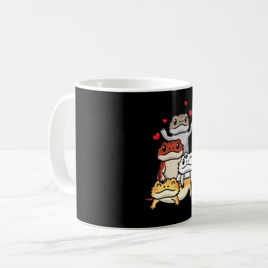 Niedlicher Bartdrache Pogona Kaffeetasse (Vorderseite Links)