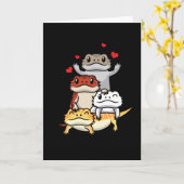 Niedlicher Bartdrache Pogona Karte (Gelbe Blume)