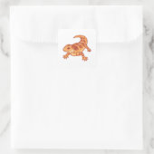Niedlicher Bartdrache Quadratischer Aufkleber (Tasche)