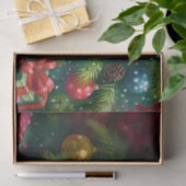 Niedlicher Bartdrache und Weihnachtsmannmütze Seidenpapier (Geschenk)