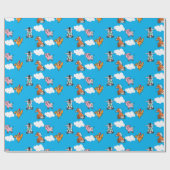 Niedlicher Bartenhühner Geschenkpapier (Flach)