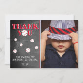 Niedlicher Baseball-Ball-Ball-Skateboard Sport Geb Dankeskarte (Vorderseite)