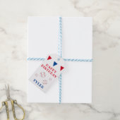 Niedlicher Baseball Bunt Flags Junge Geburtstag Geschenkanhänger (Mit Garn)
