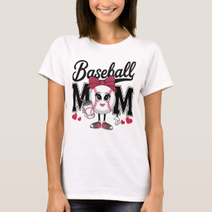 Niedlicher Baseball-Mama-Coquette T-Shirt