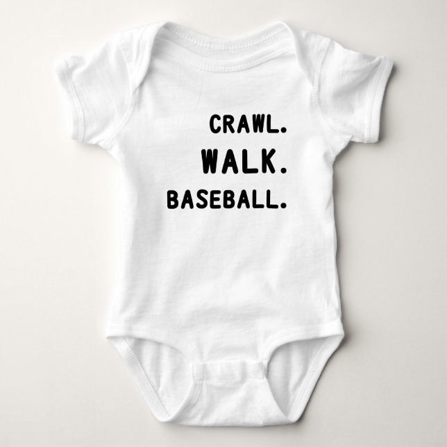 Niedlicher Baseball-Player Baby Strampler (Vorderseite)