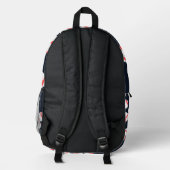 Niedlicher Baseball-Rucksack Bedruckter Rucksack (Rückseite)