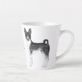 Niedlicher Basenji-Hund in Schwarz und Weiß & Indi Milchtasse (Rechts)