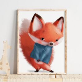 Niedlicher, bashful Fox | Fox Wall Print Poster