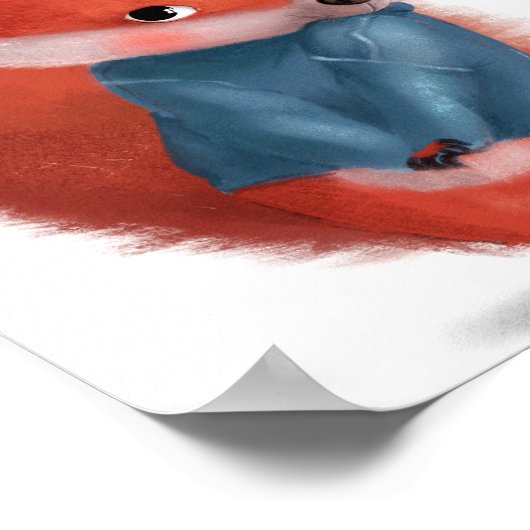 Niedlicher, bashful Fox | Fox Wall Print Poster (Ecke)