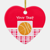 Niedlicher Basketball Keramikornament (Vorne)