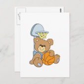 Niedlicher Basketballbär Postkarte (Vorne/Hinten)