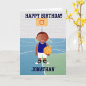 Niedlicher Basketballspieler Karte (Gelbe Blume)