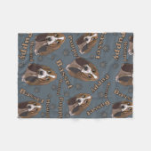 Niedlicher Basset Hoppy-Welpe Fleecedecke (Vorderseite (Horizontal))