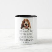 Niedlicher Basset Hound Hund Funny Custom Tasse (Zentrum)