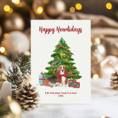 Niedlicher Basset Hound Hund Weihnachten