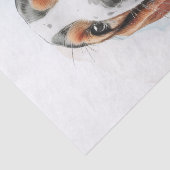 Niedlicher Basset-Hund Welpenhund Seidenpapier (Detail)