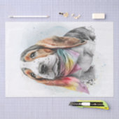Niedlicher Basset-Hund Welpenhund Seidenpapier (Handwerk)