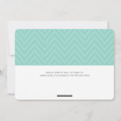 NIEDLICHER BAT MITZVAH Trendname Zickzack Mustermi Einladung (Rückseite)