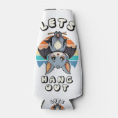 Niedlicher Battschlag und Retro Sunset | Lass uns  Flaschenkühler (Vorderseite)