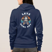 Niedlicher Battschlag und Retro Sunset | Lass uns Hoodie (Rückseite)
