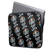 Niedlicher Battschlag und Retro Sunset | Lass uns  Laptopschutzhülle (Vorderseite Links)