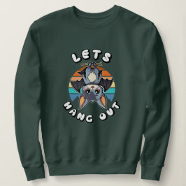Niedlicher Battschlag und Retro Sunset | Lass uns  Sweatshirt