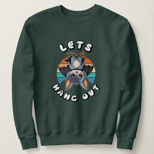 Niedlicher Battschlag und Retro Sunset | Lass uns  Sweatshirt (Design vorne)