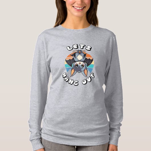 Niedlicher Battschlag und Retro Sunset | Lass uns T-Shirt (Vorderseite)