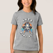 Niedlicher Battschlag und Retro Sunset | Lass uns  Tri-Blend Shirt (Vorderseite)