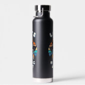 Niedlicher Battschlag und Retro Sunset | Lass uns  Trinkflasche (Rechts)