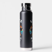 Niedlicher Battschlag und Retro Sunset | Lass uns  Trinkflasche (Links)