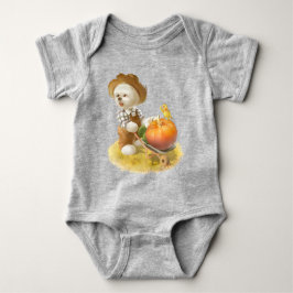 Niedlicher Bauer Hund mit Pumpkin Baby Strampler