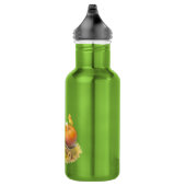 Niedlicher Bauer Hund mit Pumpkin Edelstahlflasche (Rechts)