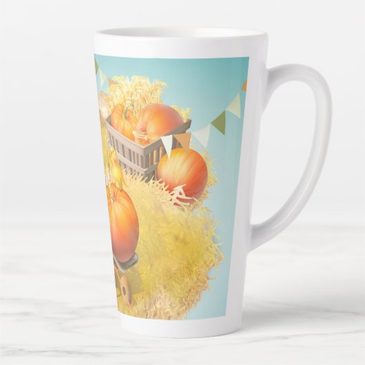 Niedlicher Bauer Hund mit Pumpkin Milchtasse (Rechts)